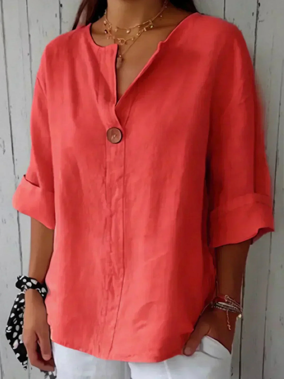Siggy - Comoda Blusa con Scollo a V