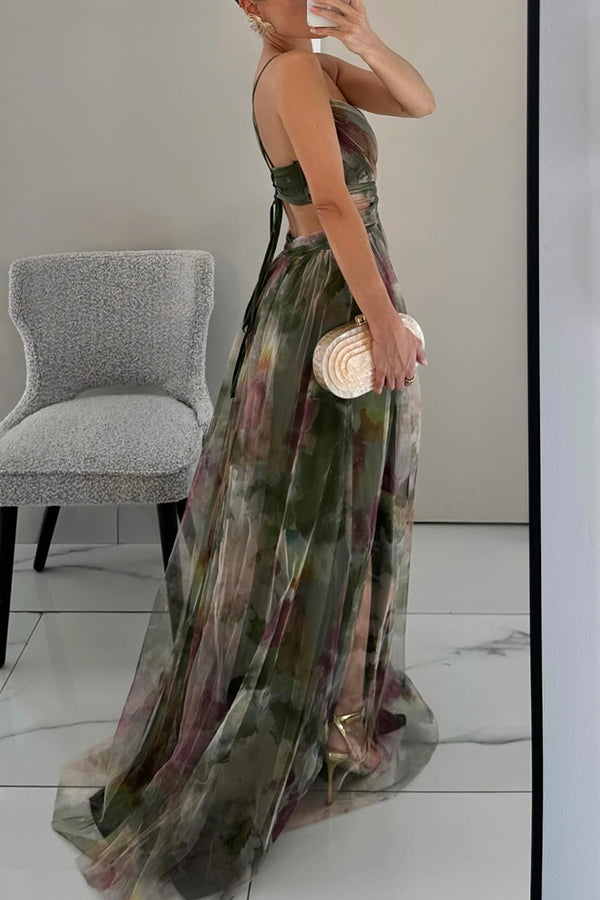 Gwendolyn - Elegant Women's Long Dress with Floral Print