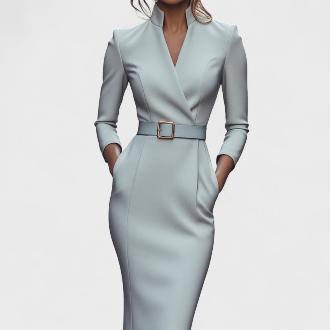 Alea | Mandarin Luxe – Maxi abito con cintura