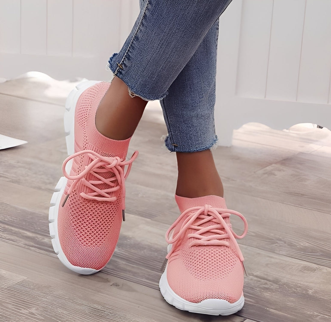 Amanda - Sneakers ortopediche in mesh intrecciato per donne