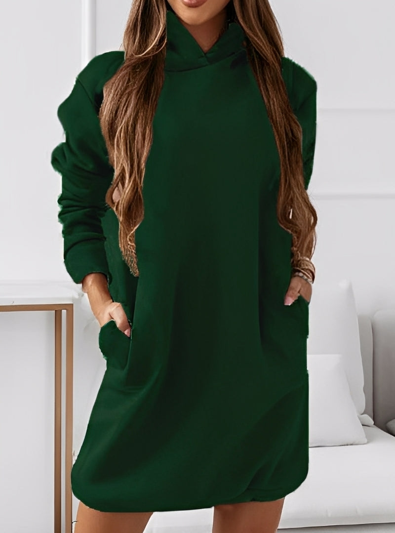 Michaela - Elegante abito corto con cappuccio per donne