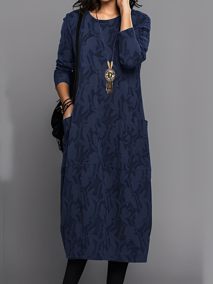 Kadence - Elegante abito a maniche lunghe con stampa per donne