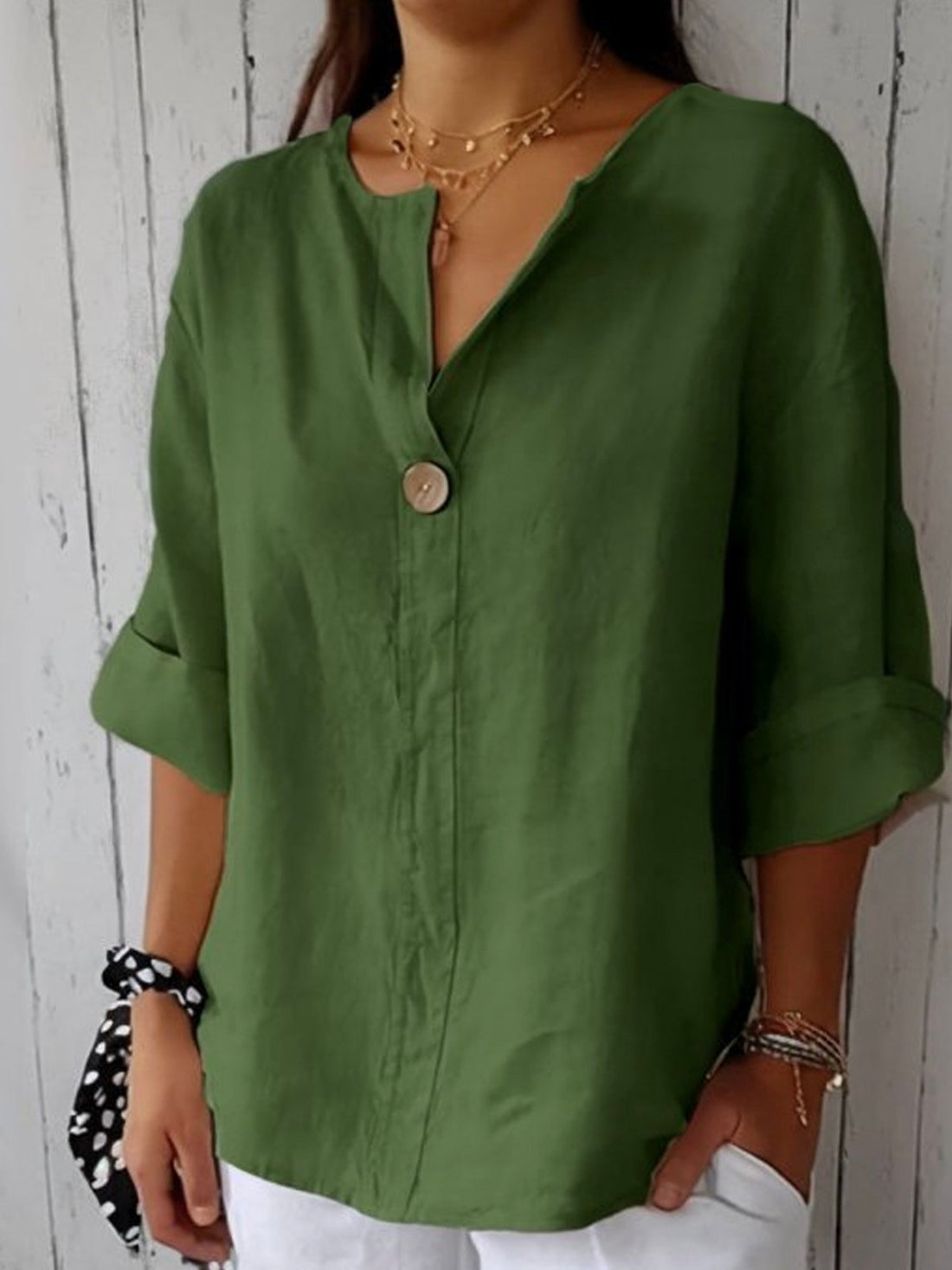 Siggy - Comoda Blusa con Scollo a V
