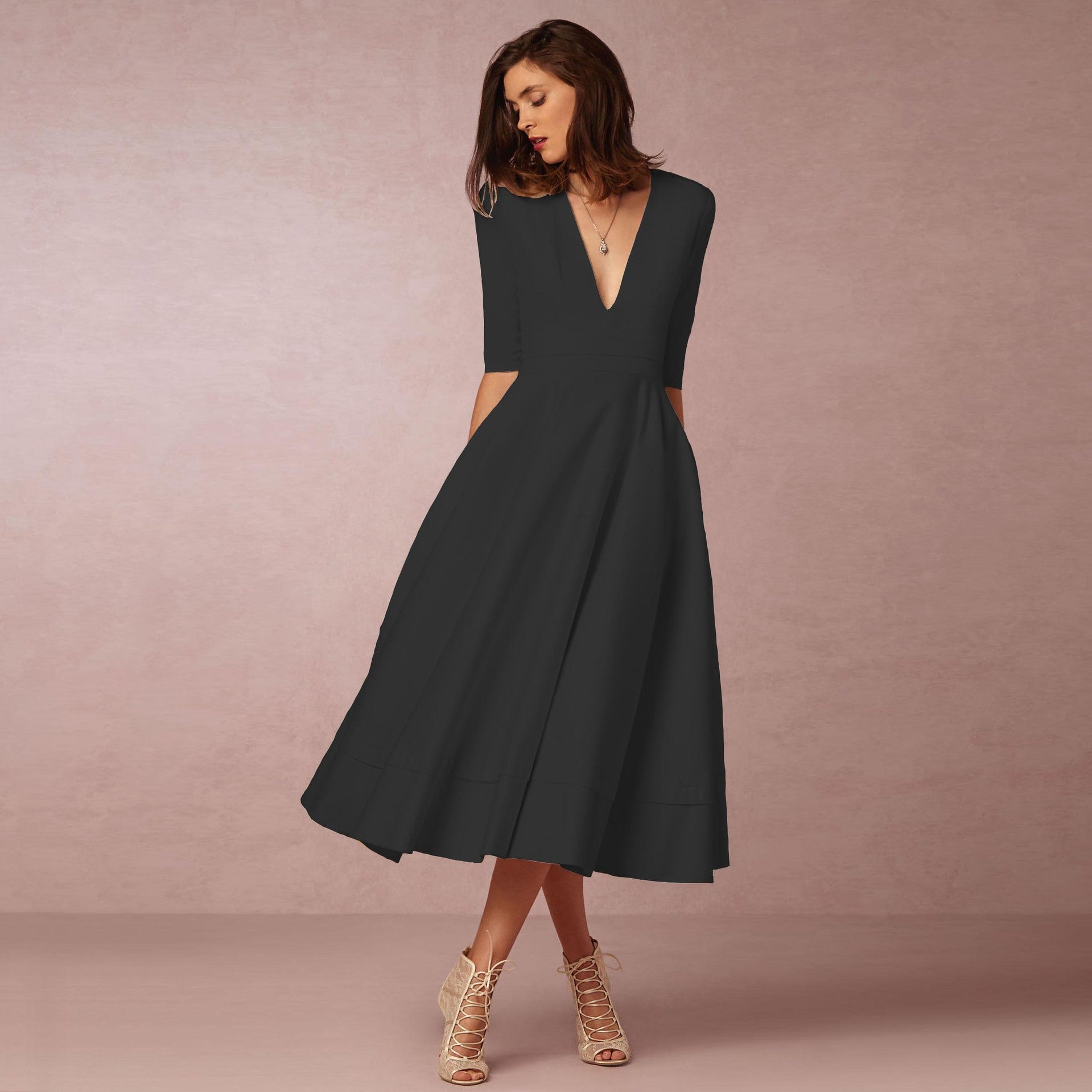 Sharise - Abito casual con scollo a V per donne