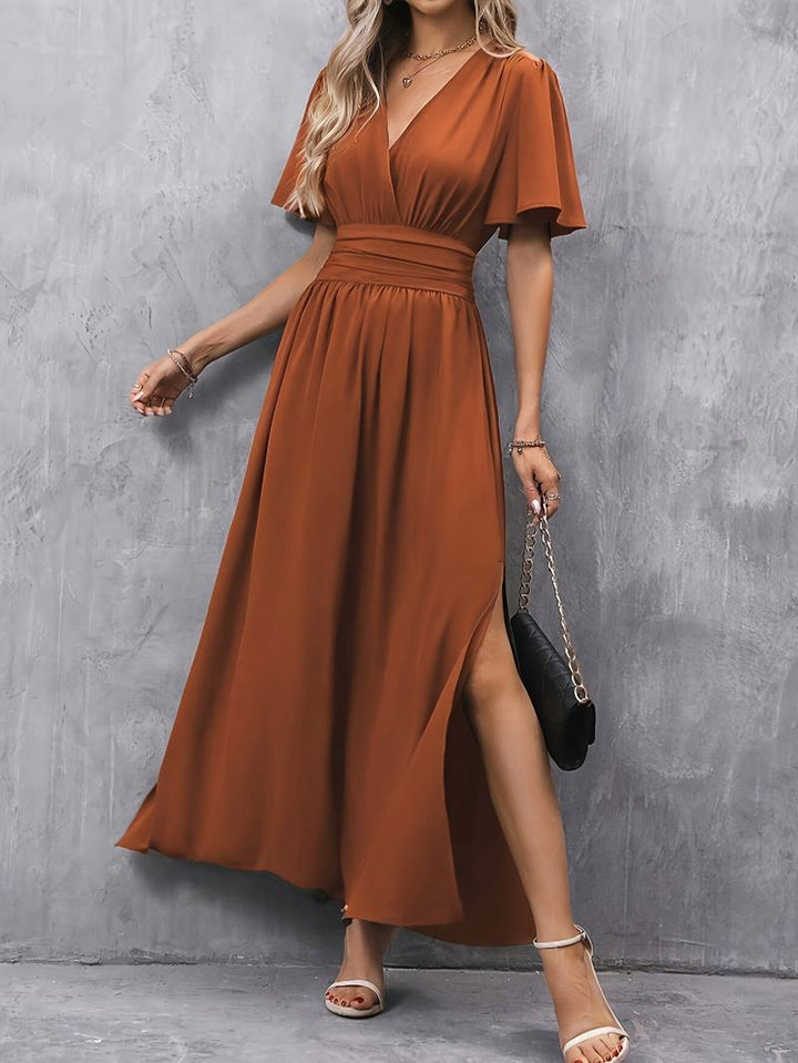Juliette - Ruffled Collar Pleated Waist Dress for Women