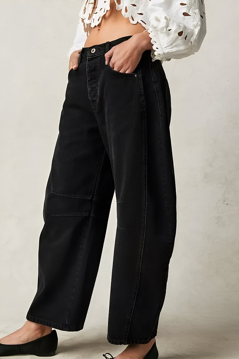 Jocelyn - Jeans casual a gamba larga per donne
