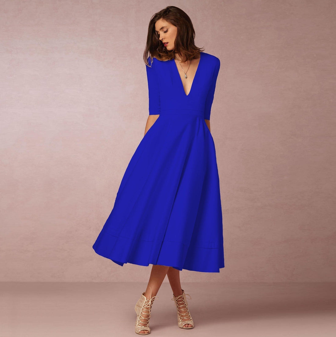 Sharise - Abito casual con scollo a V per donne