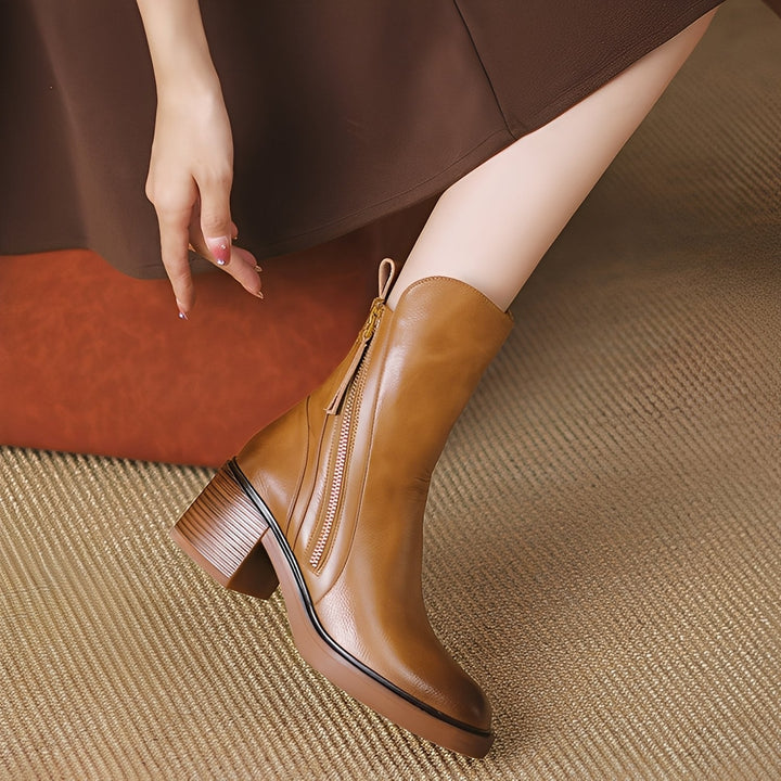 Pamella - Classic leather ankle boots for women