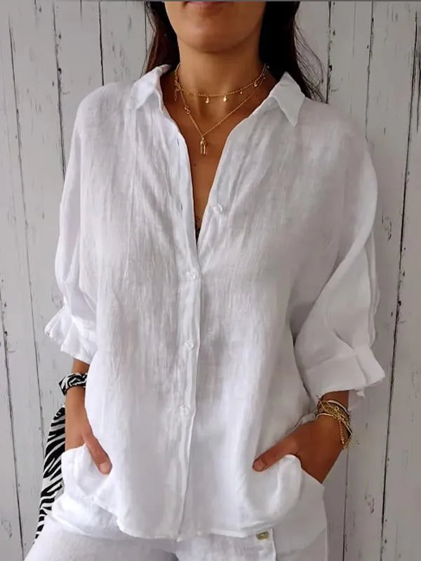 Liliana - Top in lino casual per donne
