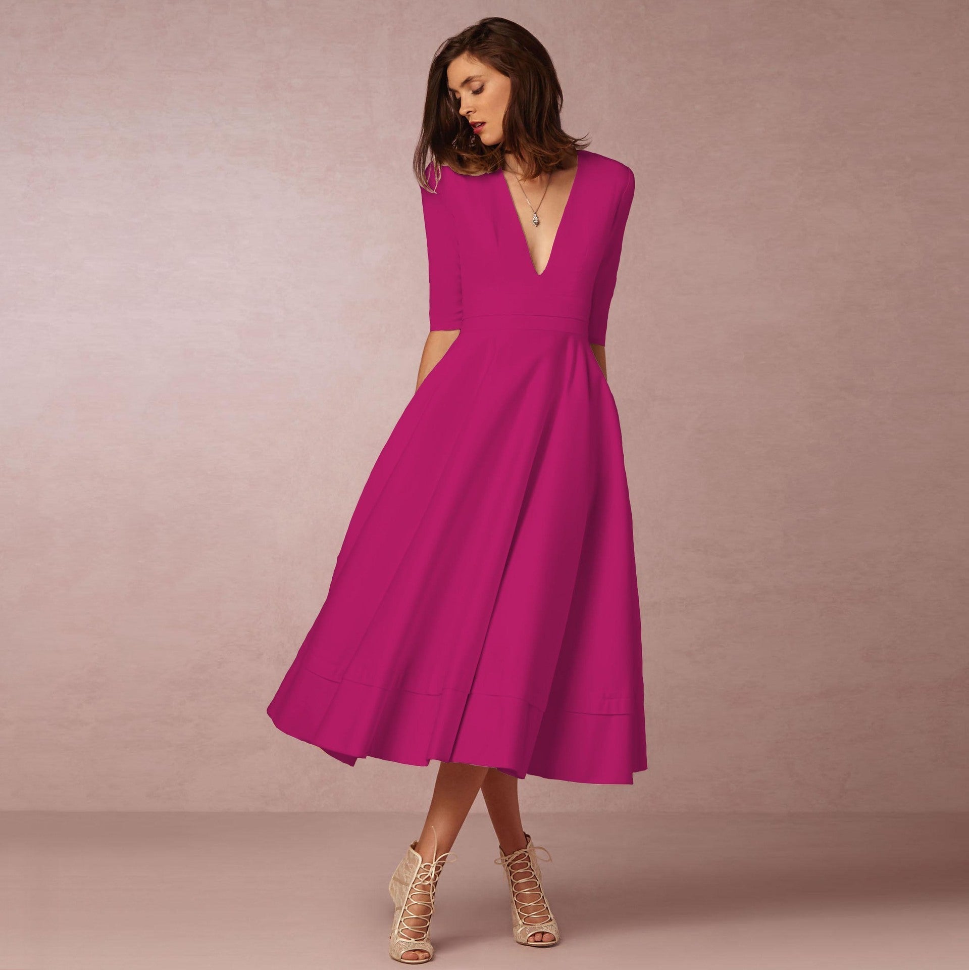 Sharise - Abito casual con scollo a V per donne