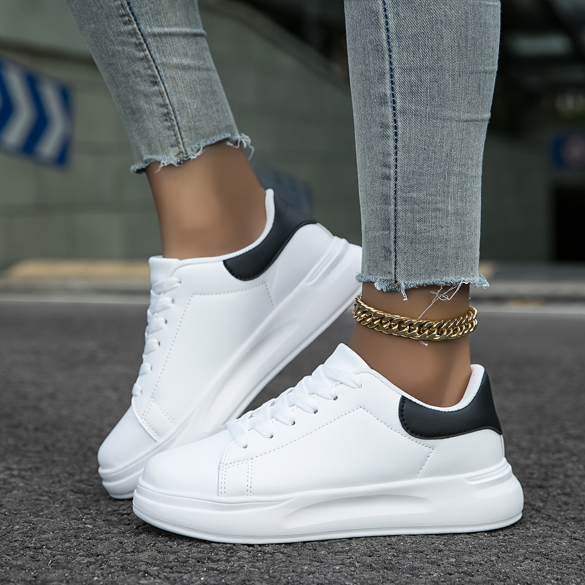 Layla - Sneaker in Pelle Bianca Donna per Stile Quotidiano