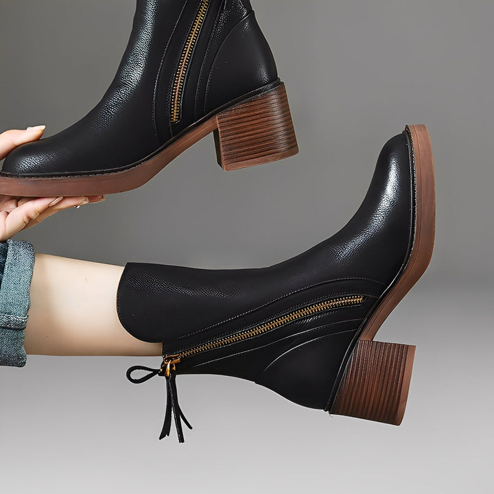 Pamella - Classic leather ankle boots for women