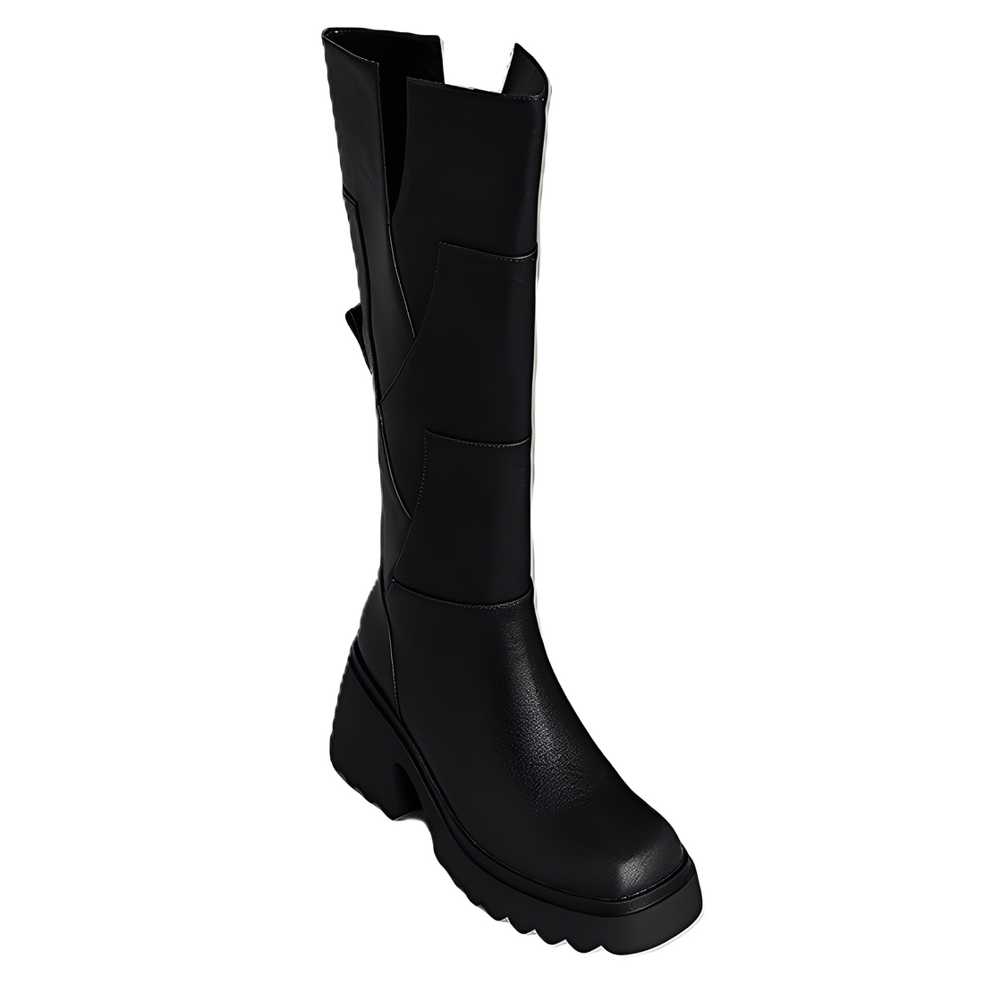 Madelaine - Casual, robusti stivali in pelle con zip per donne
