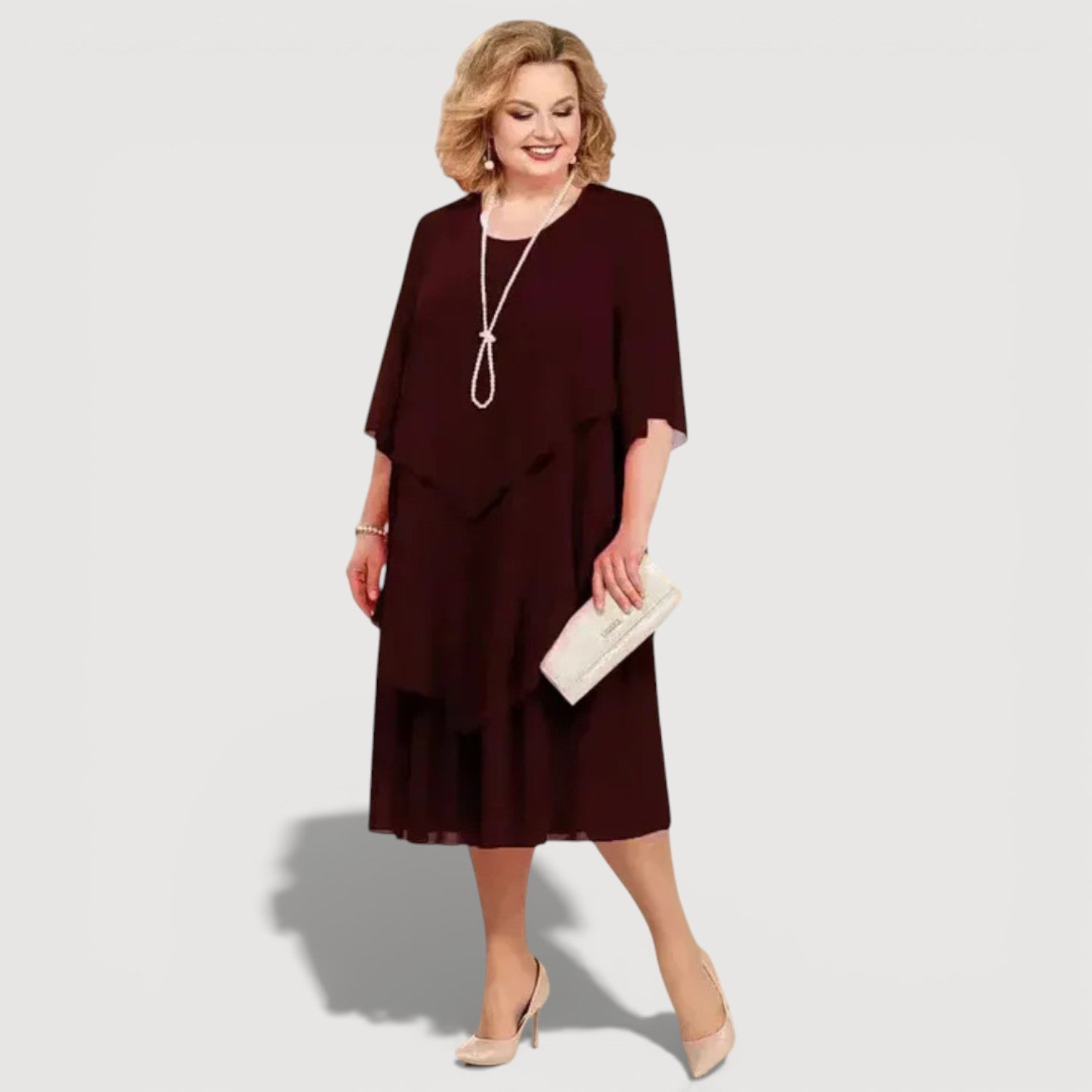 JENIFER – Abito Midi Elegante a Strati