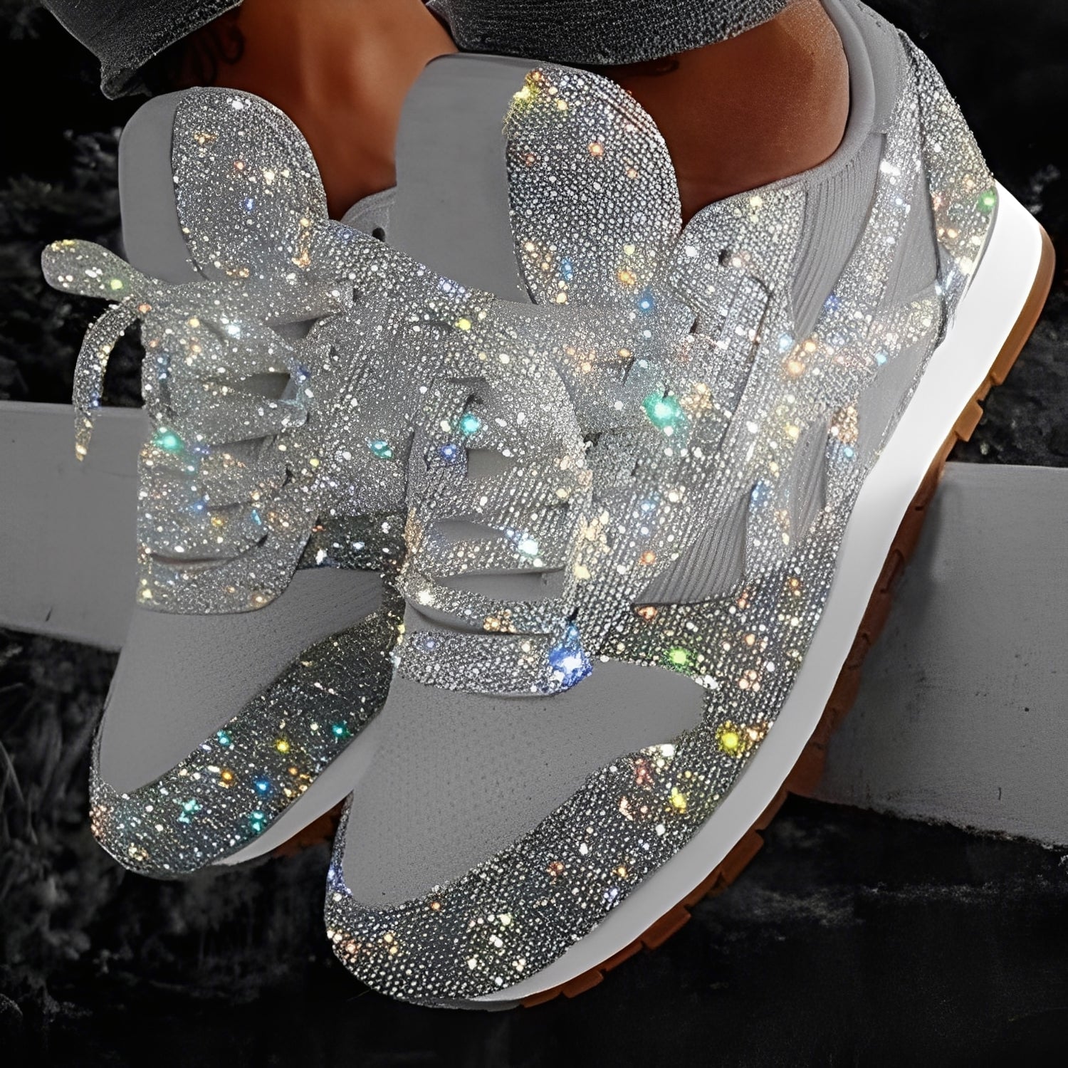 Kaycee - Sneaker Muffin casual luccicanti per donne