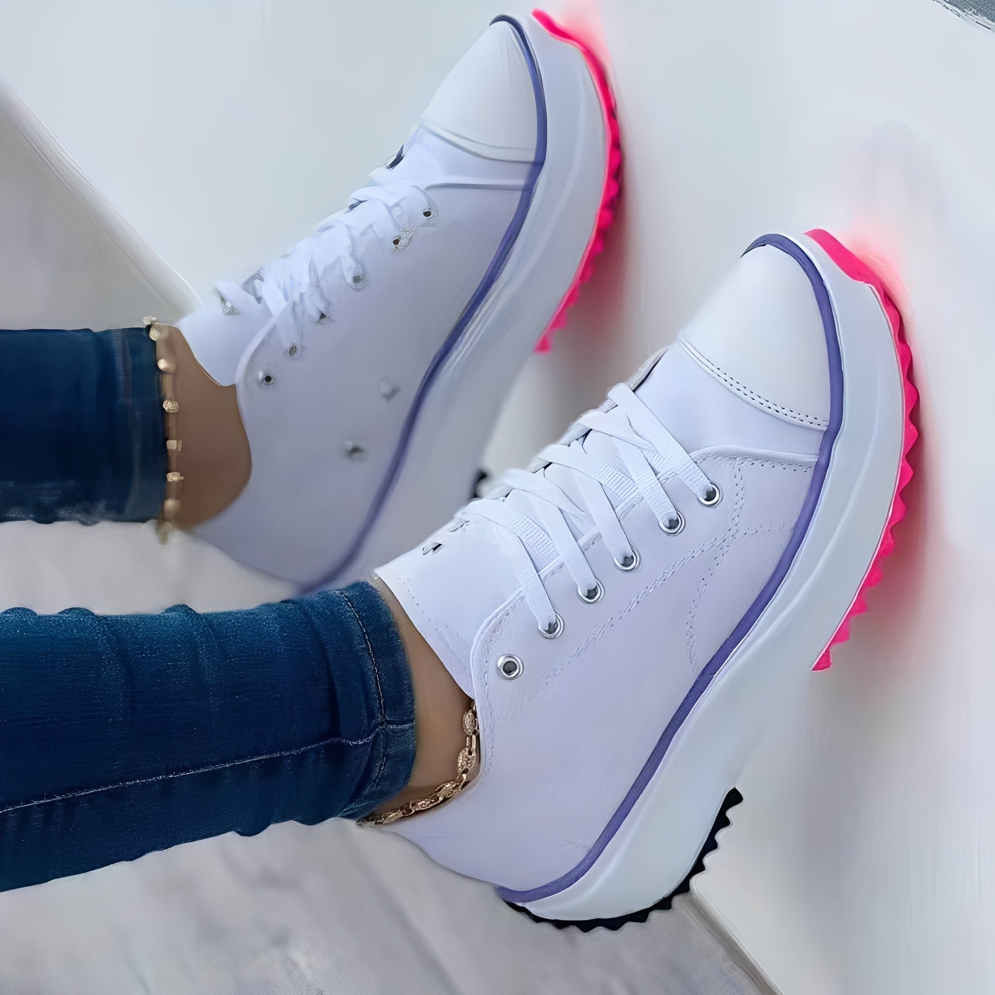 Mellony - Scarpe casual con suole spesse per donne