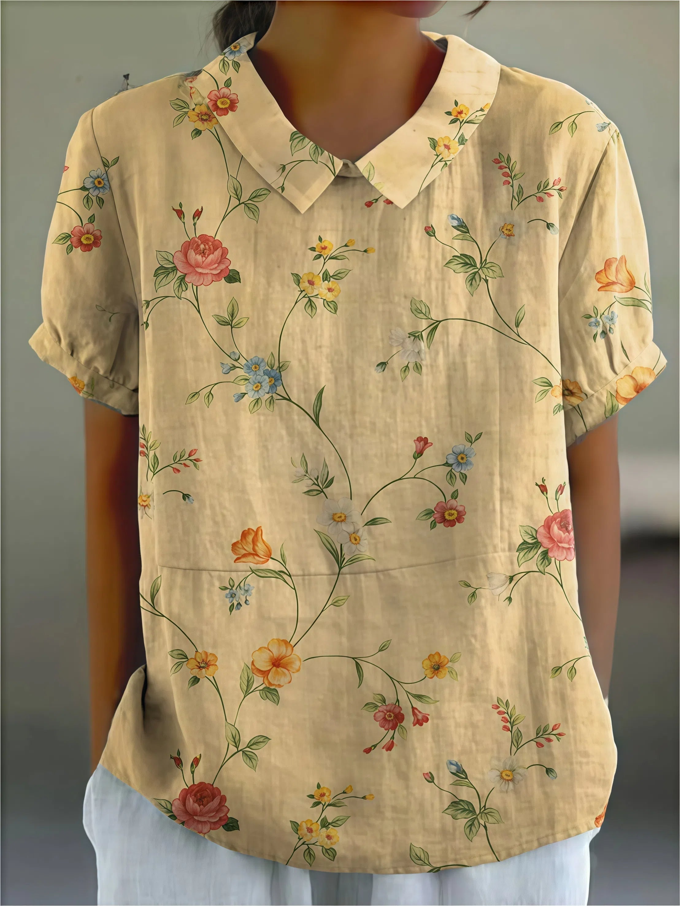 Alejandra - Camicia casual con motivo floreale