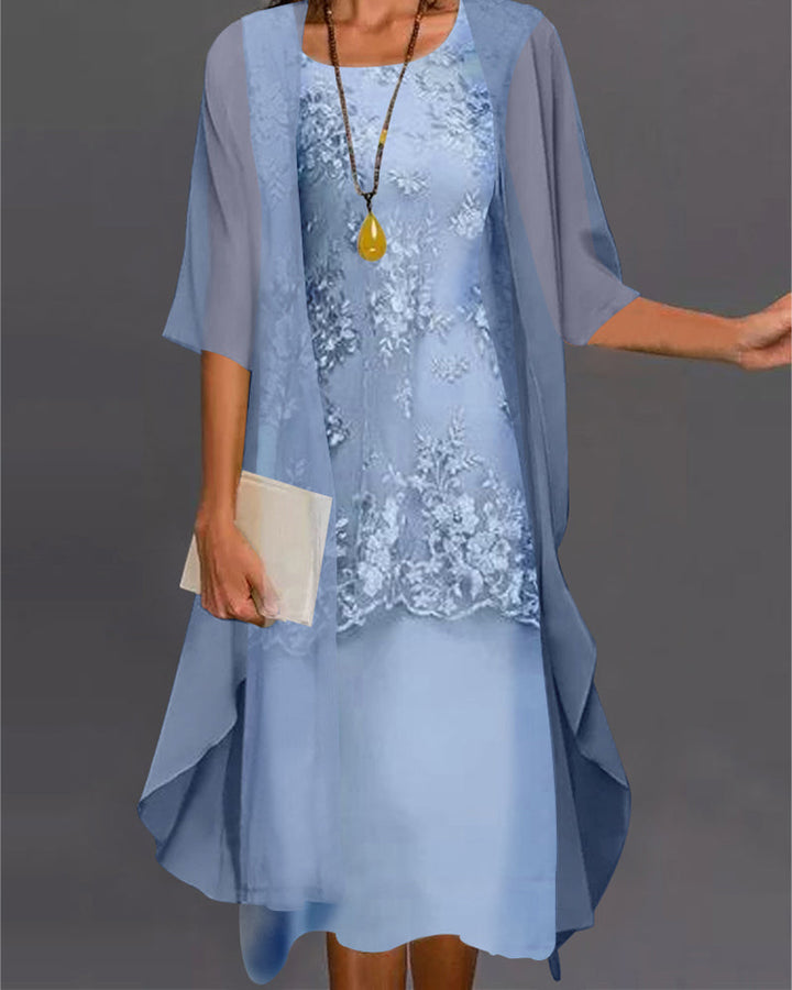 Chona - Two-piece elegant chiffon dress