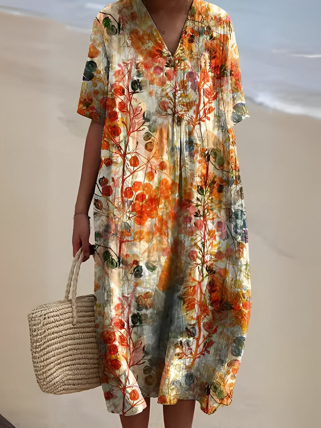 Myranda - Elegant Retro Floral Dress for Women