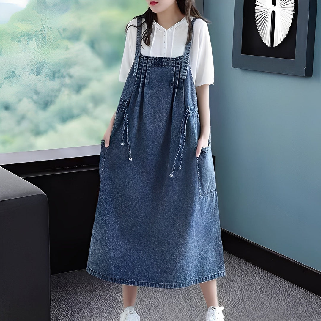 Kelsey - Casual Denim Dress with Pockets for Women