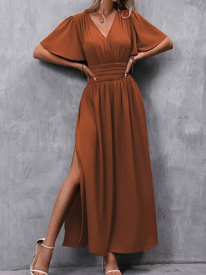 Juliette - Ruffled Collar Pleated Waist Dress for Women