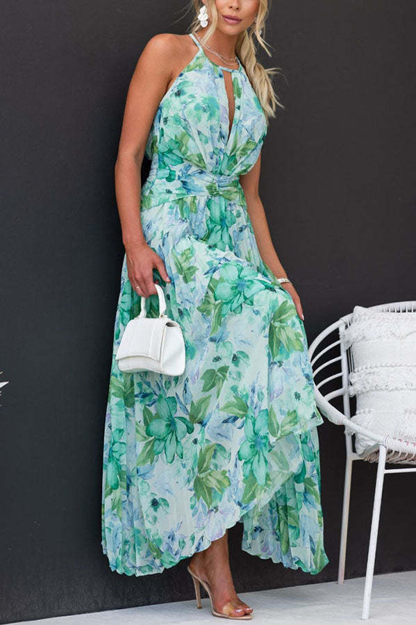 Jinora - Versatile Knee-Length Floral Print Dress