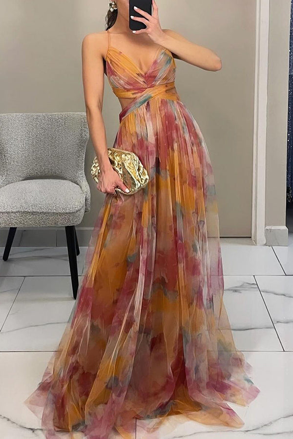 Gwendolyn - Elegant Women's Long Dress with Floral Print
