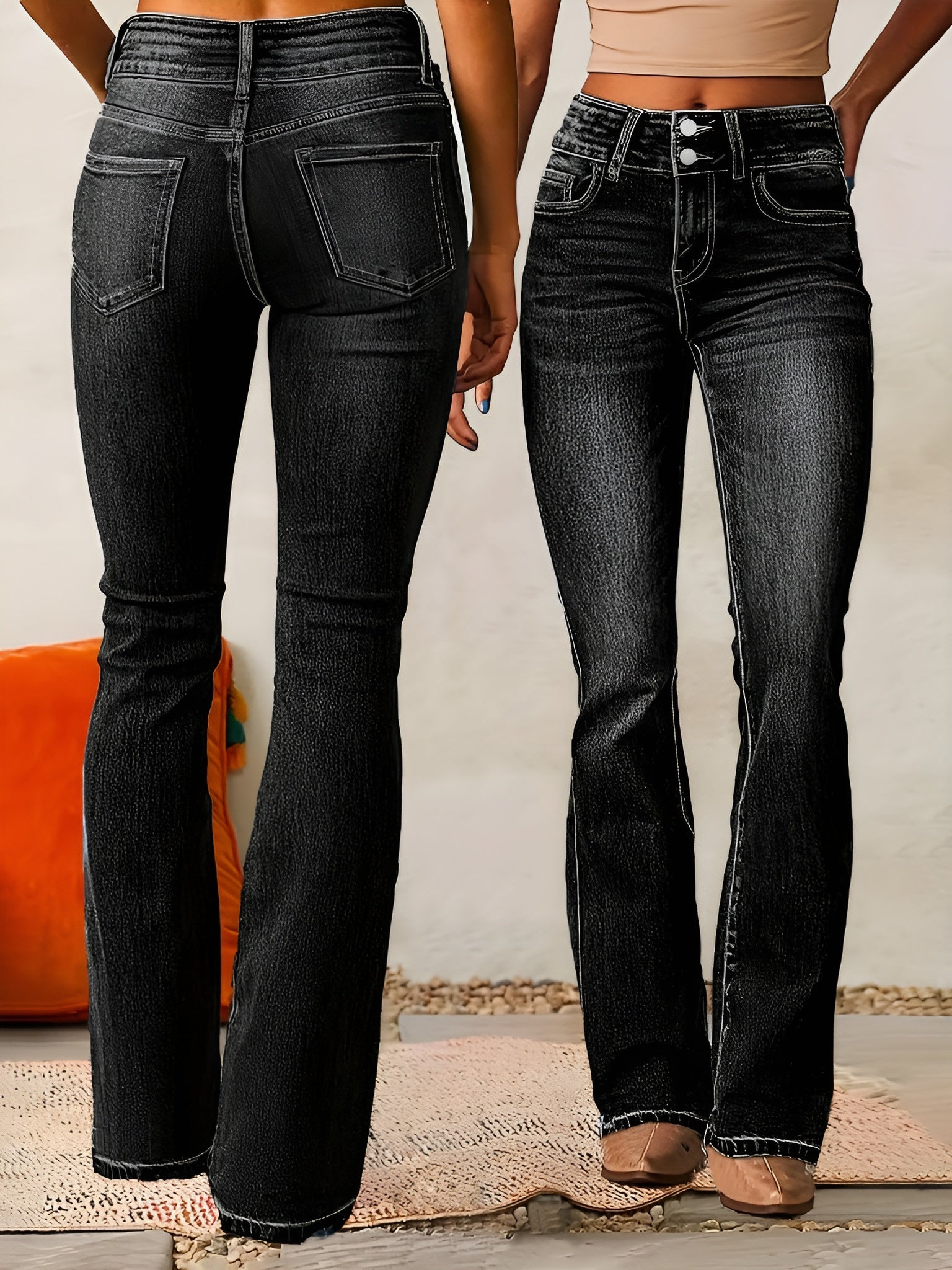 Neely - Jeans casual a vita alta per donne