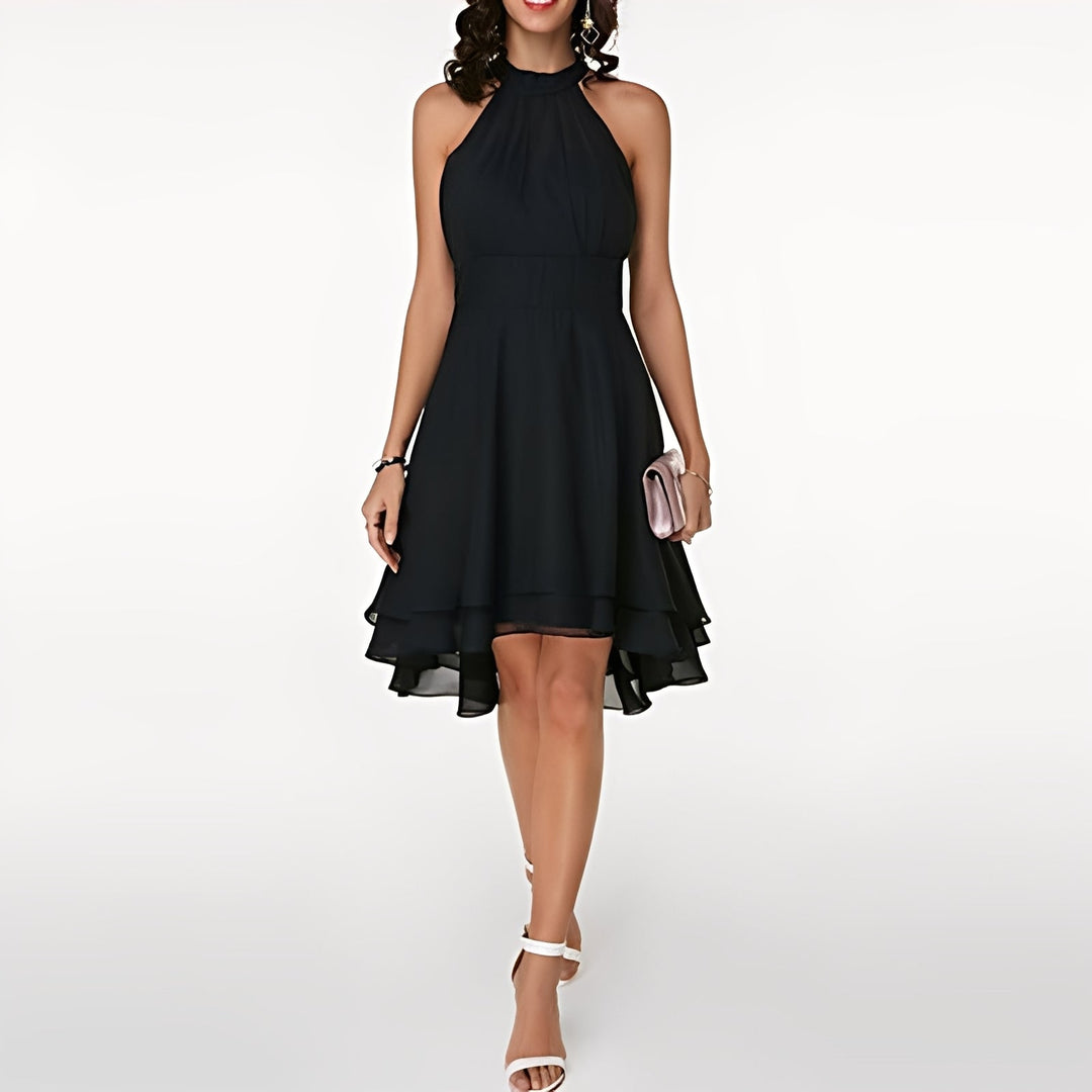 Melissa - Chiffon Dress with Playful Ruffles for Women
