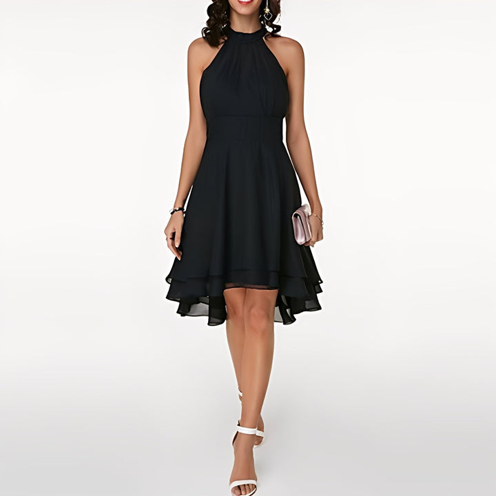 Melissa - Chiffon Dress with Playful Ruffles for Women