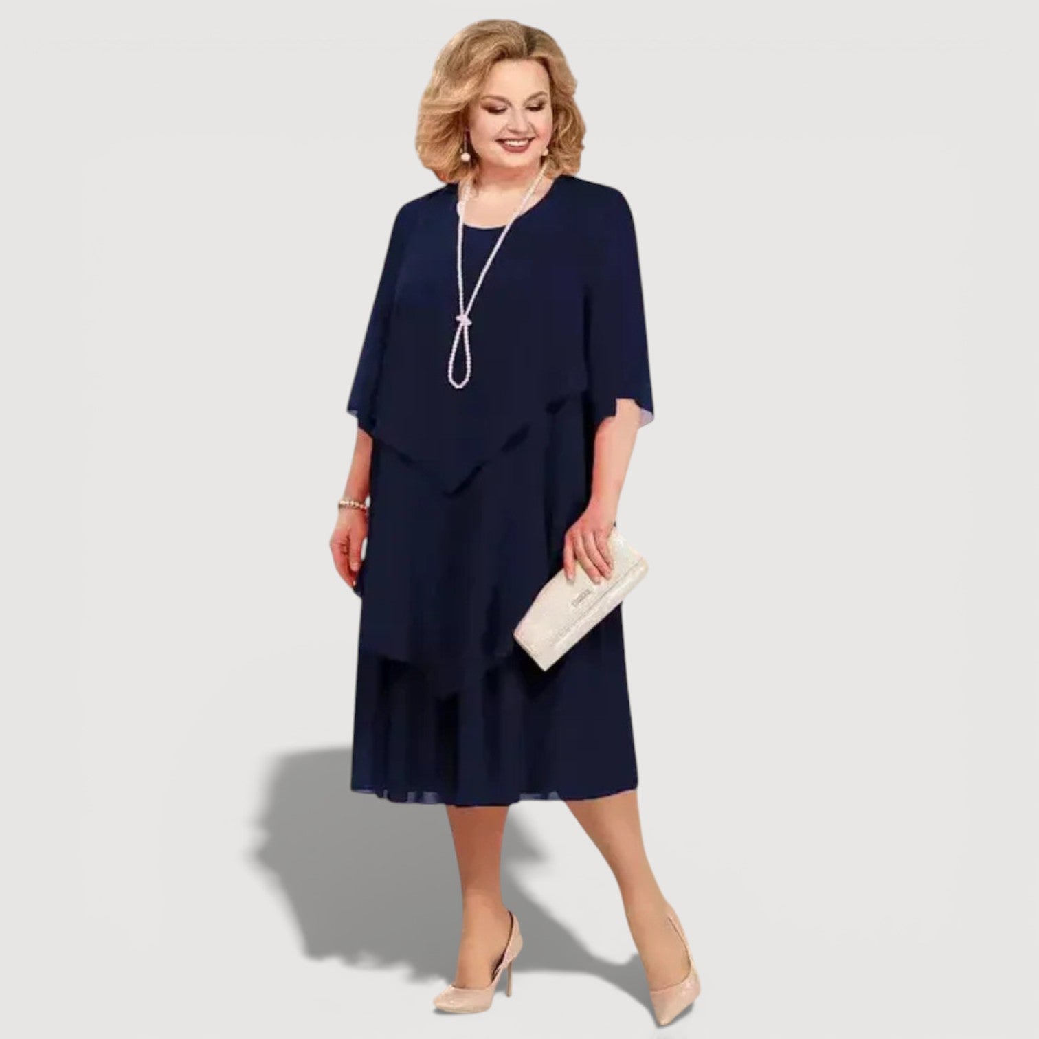 JENIFER – Abito Midi Elegante a Strati