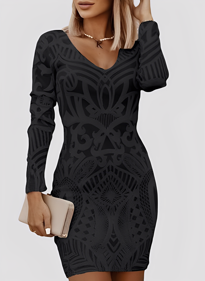 Caitlyn - Elegant long-sleeved bodycon dress for women