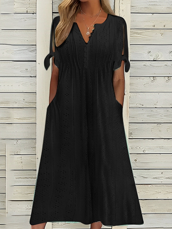 Elena - Boho midi dress with cut-out details