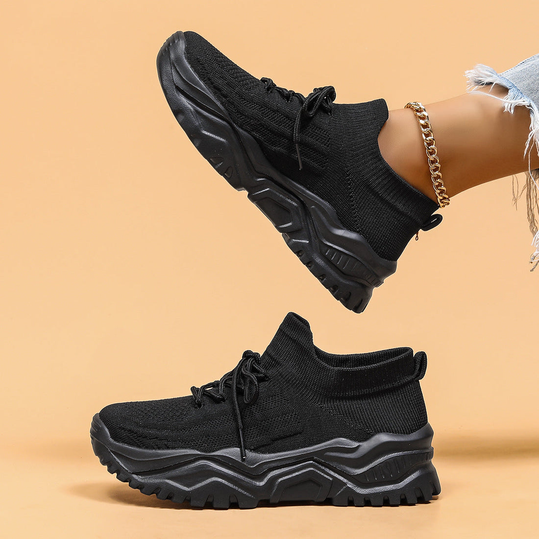 Wendi - Scarpe comode e casual in tessuto volante per donne