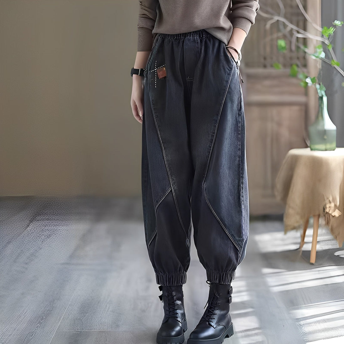 Shyanne - Jeans classici con cintura elastica per donne