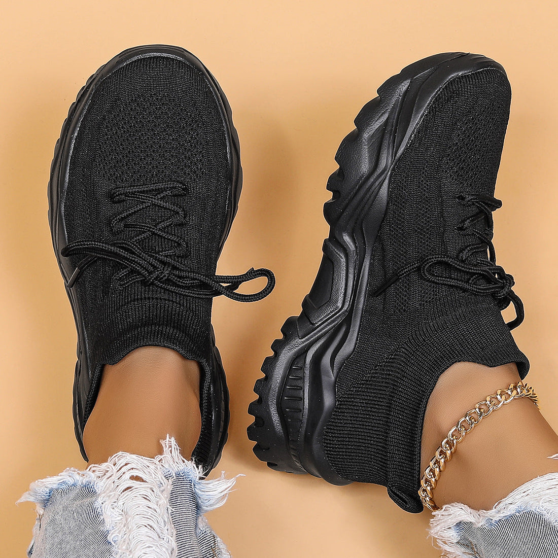 Wendi - Scarpe comode e casual in tessuto volante per donne