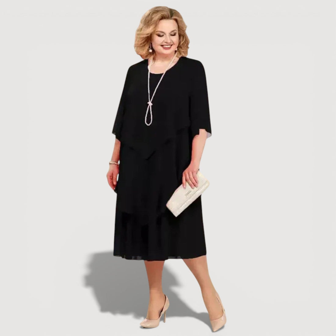 JENIFER – Abito Midi Elegante a Strati