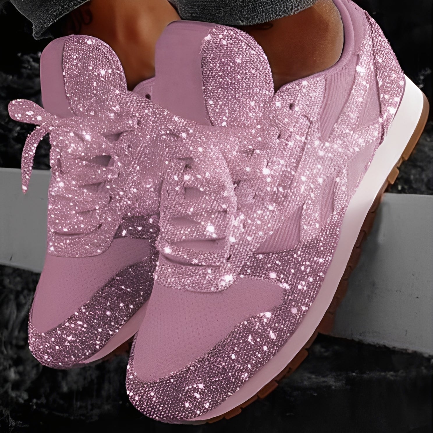 Kaycee - Sneaker Muffin casual luccicanti per donne