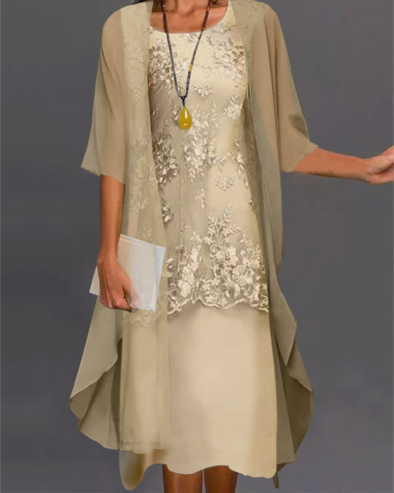 Chona - Two-piece elegant chiffon dress