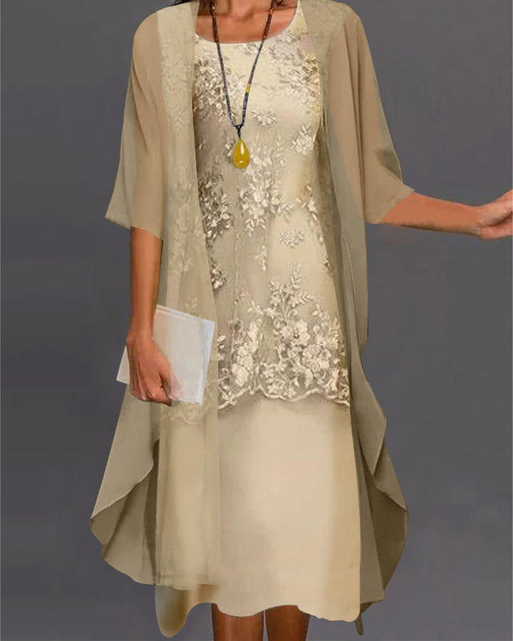 Chona - Two-piece elegant chiffon dress