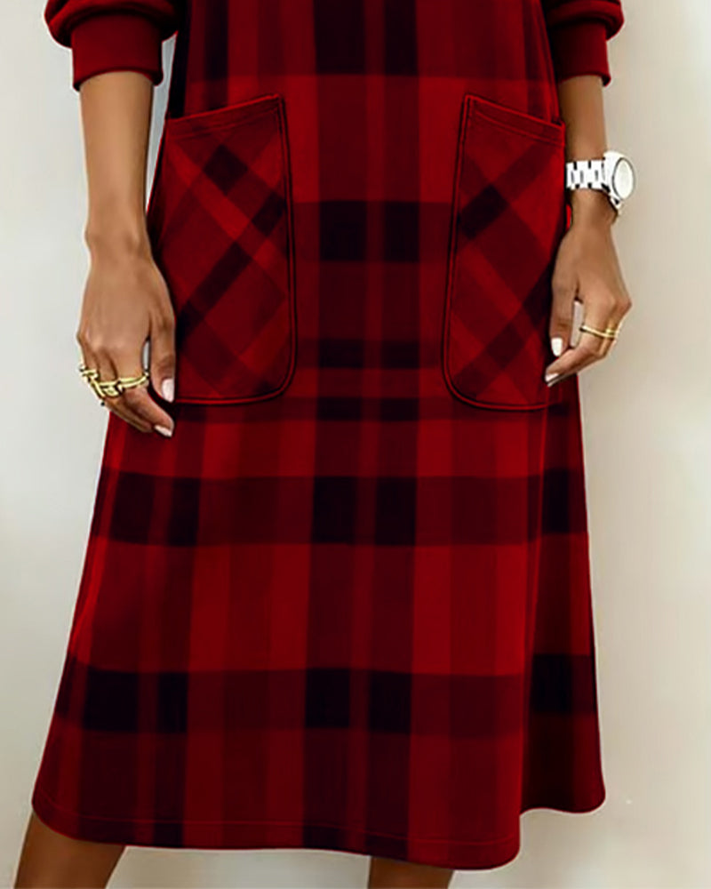 Kathrine™ | Abito Elegante a Quadri da Donna