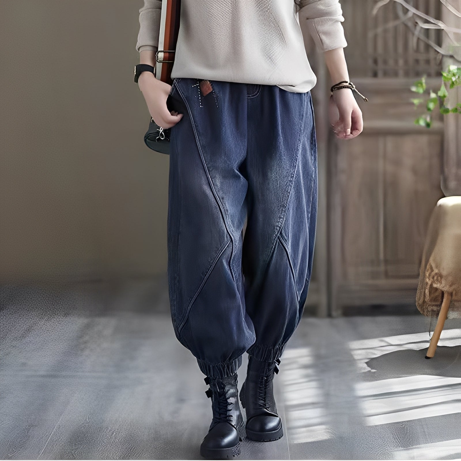 Shyanne - Jeans classici con cintura elastica per donne