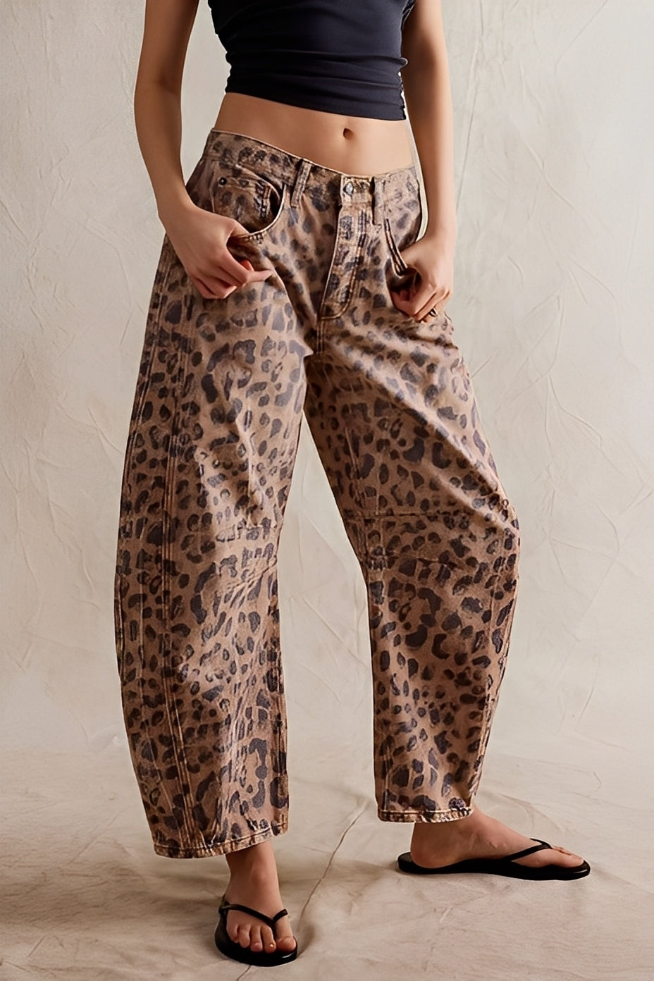 Jocelyn - Jeans casual a gamba larga per donne