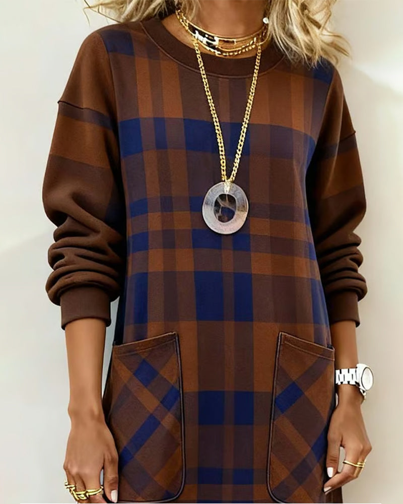 Kathrine™ | Abito Elegante a Quadri da Donna