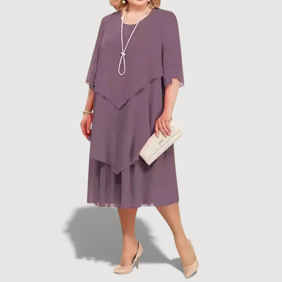 JENIFER – Abito Midi Elegante a Strati