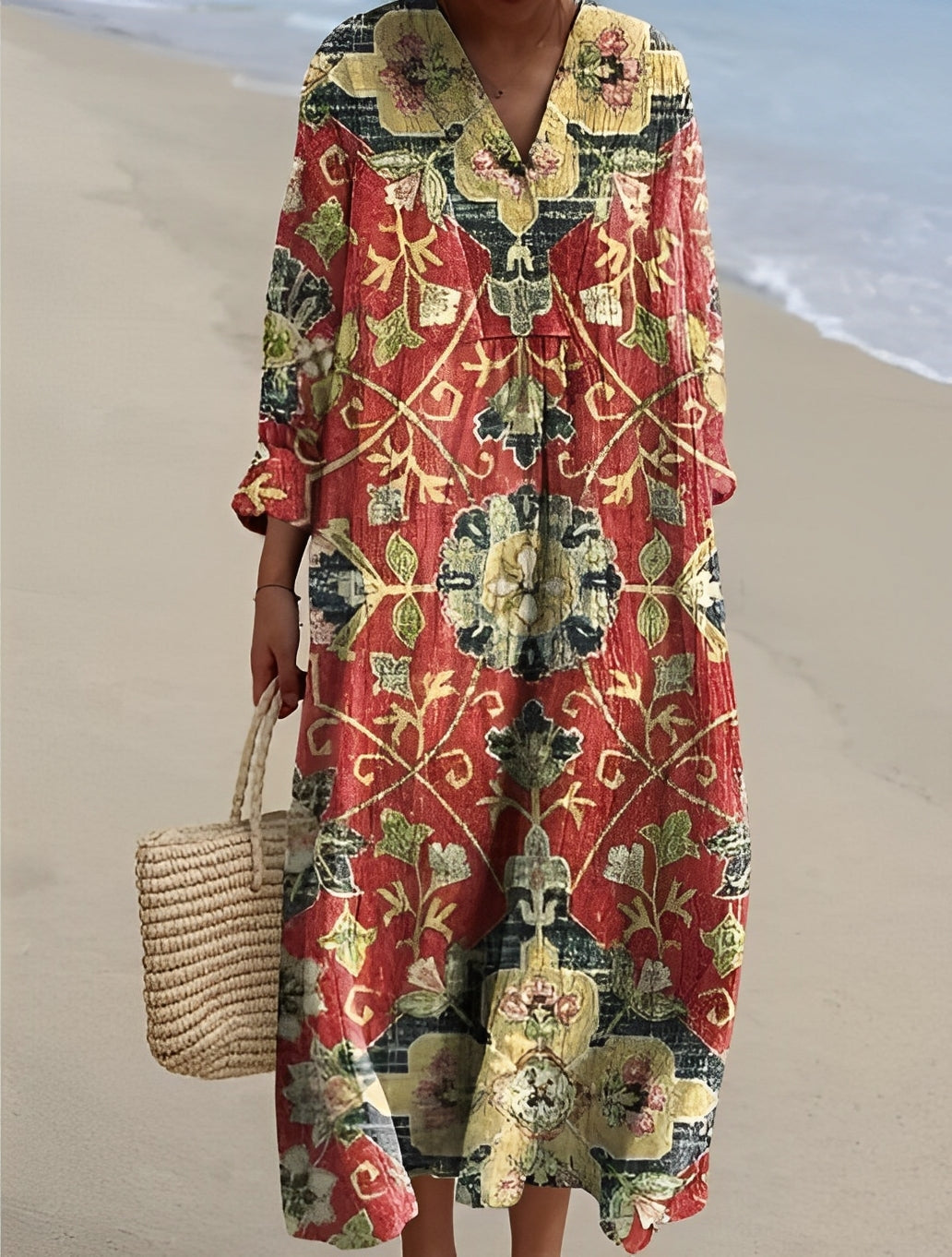 Myranda - Elegant Retro Floral Dress for Women