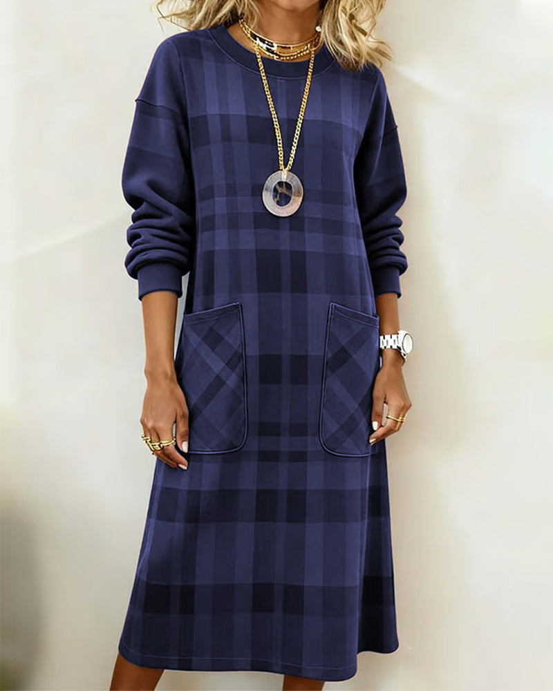 Kathrine™ | Abito Elegante a Quadri da Donna