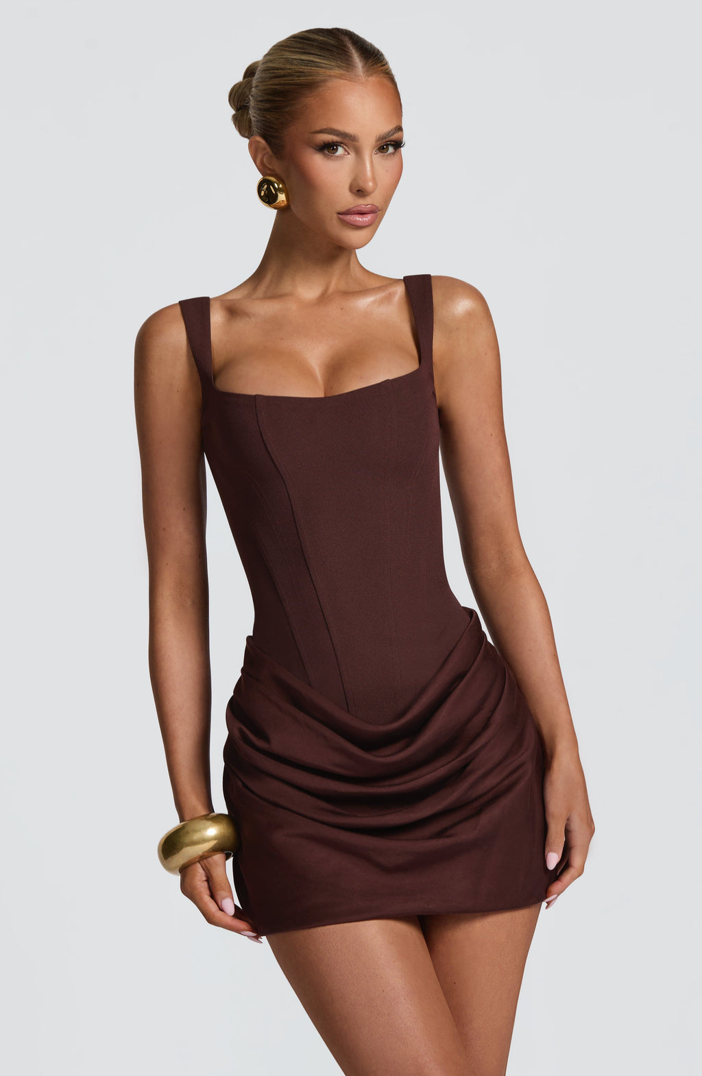 Valeria™ | Corset Sculpting Mini Dress with Soft Draping