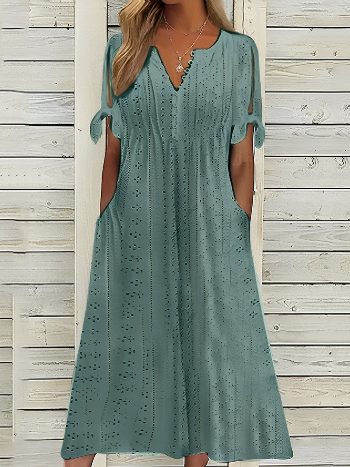 Elena - Boho midi dress with cut-out details
