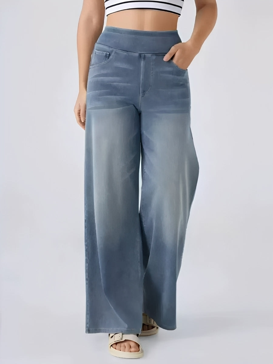 Miley - Jeans dritte elastiche a vita alta per donne